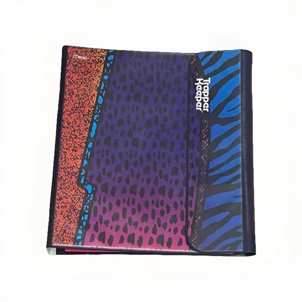 Retro 90’s Trapper Keeper & Folders Multicolor Wild Animal Print Mead